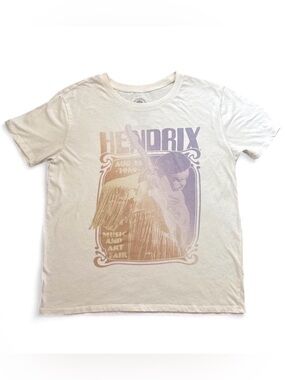 Vintage Style white Jimi Hendrix graphic tee Size S